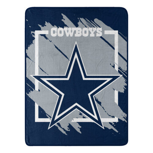 Dallas Cowboys Blanket 46×60 Micro Raschel Dimensional Design Rolled