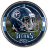 Tennessee Titans Clock Round Wall Style Chrome