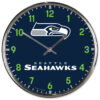 Seattle Seahawks Round Chrome Wall Clock