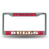 Chicago Bulls License Plate Frame Chrome Printed Insert