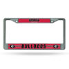 Georgia Bulldogs License Plate Frame Chrome Printed Insert