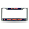 Illinois Fighting Illini License Plate Frame Chrome Printed Insert