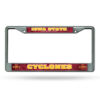 Iowa State Cyclones License Plate Frame Chrome Printed Insert