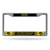 Iowa Hawkeyes License Plate Frame Chrome Printed Insert