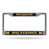 Michigan Wolverines License Plate Frame Chrome Printed Insert