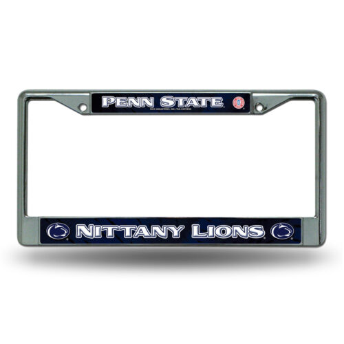 Penn State Nittany Lions License Plate Frame Chrome Printed Insert