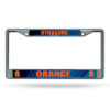 Syracuse Orange License Plate Frame Chrome Printed Insert