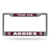 Texas A&M Aggies License Plate Frame Chrome Printed Insert