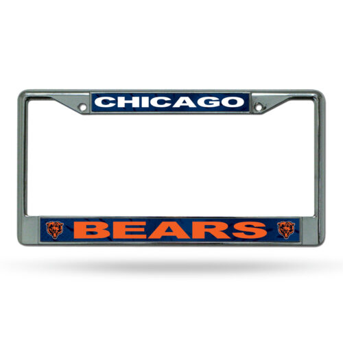 Chicago Bears License Plate Frame Chrome Printed Insert