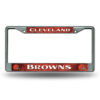 Cleveland Browns License Plate Frame Chrome Printed Insert