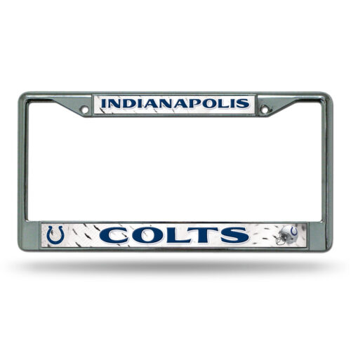 Indianapolis Colts License Plate Frame Chrome Printed Insert