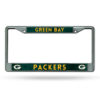 Green Bay Packers License Plate Frame Chrome Printed Insert