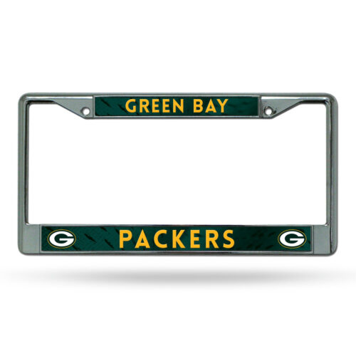 Green Bay Packers License Plate Frame Chrome Printed Insert