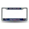 New England Patriots License Plate Frame Chrome Printed Insert