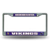 Minnesota Vikings License Plate Frame Chrome Printed Insert