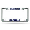 Washington Capitals License Plate Frame Chrome Printed Insert