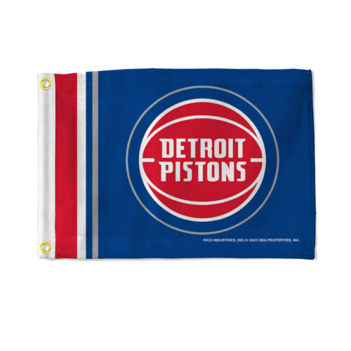 Detroit Pistons Flag 12×17 Striped Utility