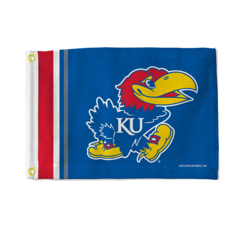 Kansas Jayhawks Flag 12×17 Striped Utility