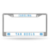 North Carolina Tar Heels License Plate Frame Chrome