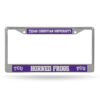 TCU Horned Frogs License Plate Frame Chrome Printed Insert