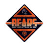 Chicago Bears Sign Metal Diamond Shape