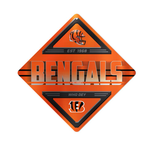 Cincinnati Bengals Sign Metal Diamond Shape