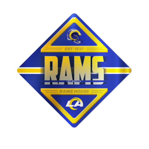 Los Angeles Rams Sign Metal Diamond Shape