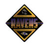 Baltimore Ravens Sign Metal Diamond Shape