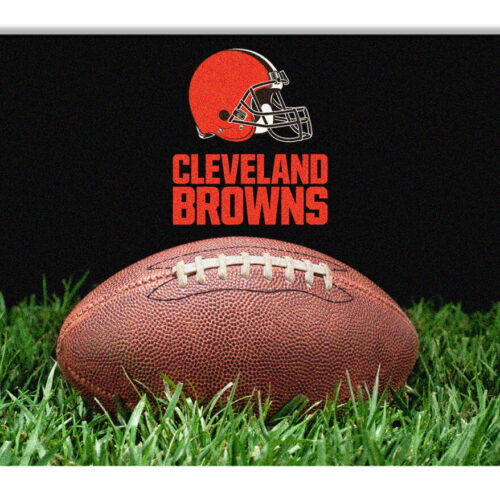 Cleveland Browns Pet Bowl Mat Classic Football Size Large