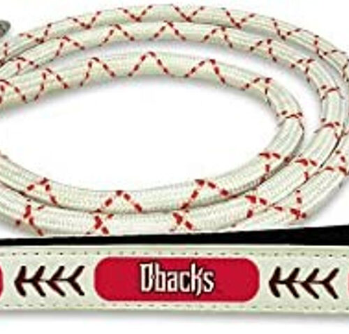 Arizona Diamondbacks Pet Leash Leather Frozen Rope Baseball Size Large