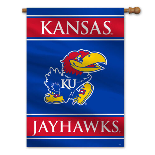 Kansas Jayhawks Banner 28×40 House Flag Style 2 Sided CO