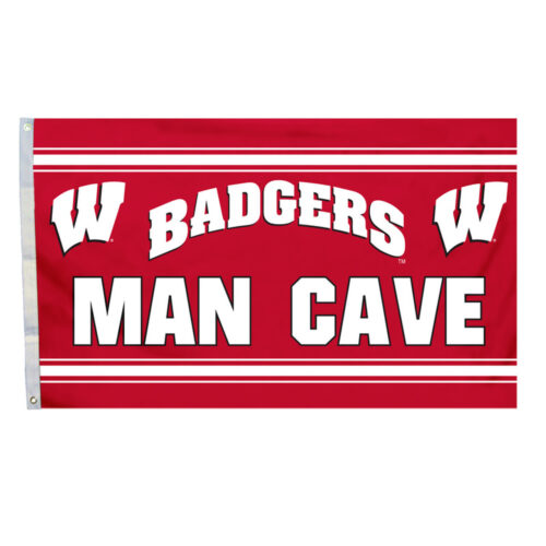 Wisconsin Badgers Flag 3×5 Banner Man Cave CO