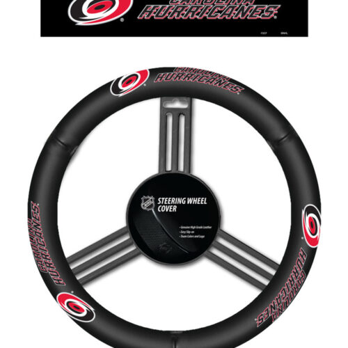 Carolina Hurricanes Steering Wheel Cover Leather CO