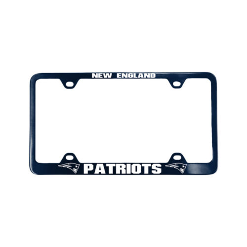 New England Patriots License Plate Frame Laser Cut Blue