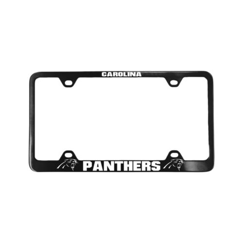 Carolina Panthers License Plate Frame Laser Cut Black