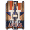 Houston Astros Sign 11×17 Wood Fence Style