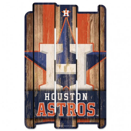 Houston Astros Sign 11×17 Wood Fence Style