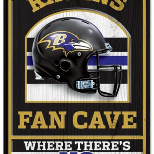 Baltimore Ravens Wood Sign – 11″x17″ Fan Cave Design