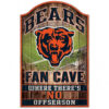 Chicago Bears Sign 11×17 Wood Fan Cave Design