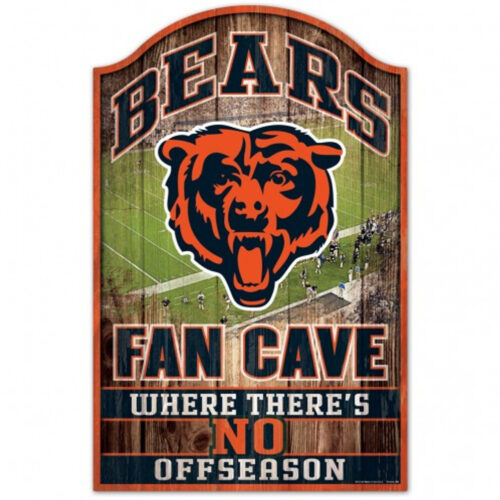 Chicago Bears Sign 11×17 Wood Fan Cave Design