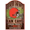 Cleveland Browns Sign 11×17 Wood Fan Cave Design