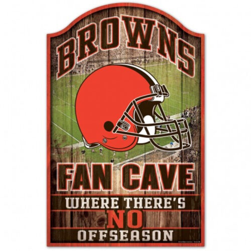 Cleveland Browns Sign 11×17 Wood Fan Cave Design