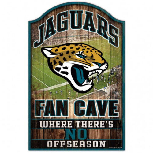 Jacksonville Jaguars Sign 11×17 Wood Fan Cave Design