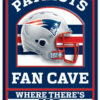 New England Patriots Wood Sign – 11″x17″ Fan Cave Design