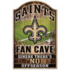 New Orleans Saints Sign 11×17 Wood Fan Cave Design