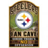 Pittsburgh Steelers Wood Sign – 11″x17″ Fan Cave Design