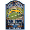 Los Angeles Chargers Sign 11×17 Wood Fan Cave Design