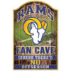 Los Angeles Rams Sign 11×17 Wood Fan Cave Design