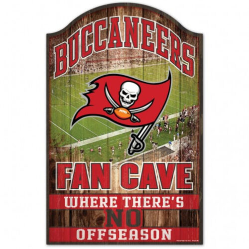 Tampa Bay Buccaneers Sign 11×17 Wood Fan Cave Design