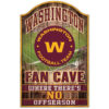 Washington Football Team Sign 11×17 Wood Fan Cave Design